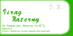 virag materny business card